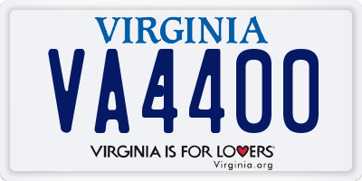 VA license plate VA4400