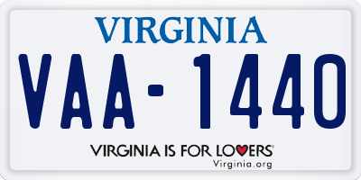 VA license plate VAA1440