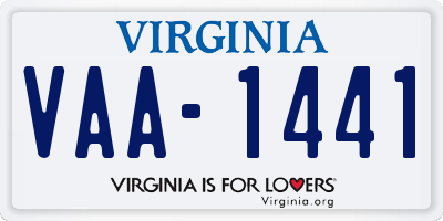 VA license plate VAA1441