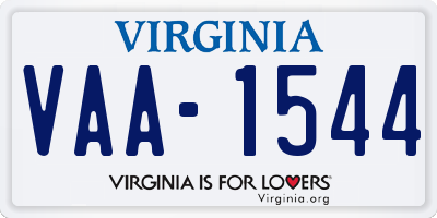 VA license plate VAA1544