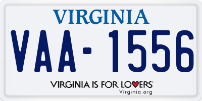 VA license plate VAA1556