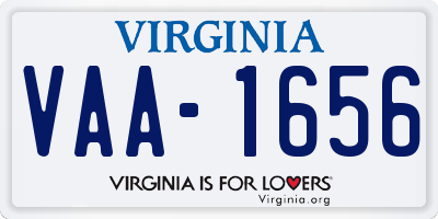 VA license plate VAA1656