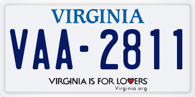 VA license plate VAA2811