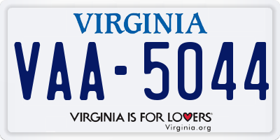 VA license plate VAA5044