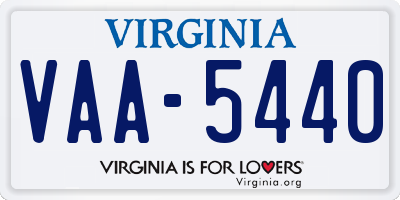 VA license plate VAA5440