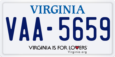 VA license plate VAA5659