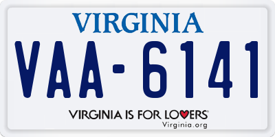 VA license plate VAA6141