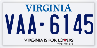 VA license plate VAA6145