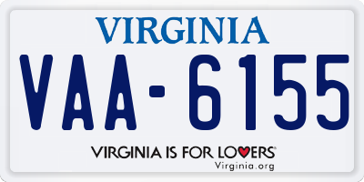 VA license plate VAA6155