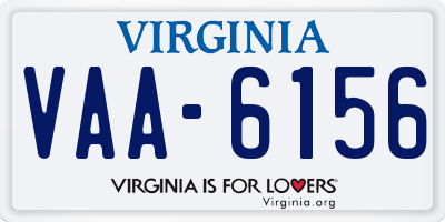 VA license plate VAA6156