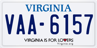 VA license plate VAA6157