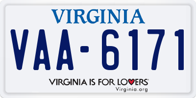 VA license plate VAA6171