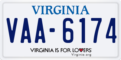 VA license plate VAA6174