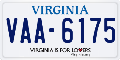 VA license plate VAA6175