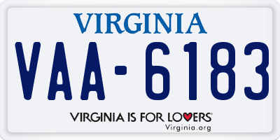 VA license plate VAA6183