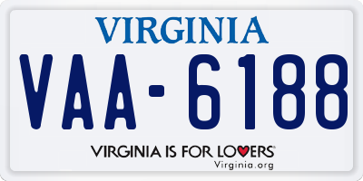 VA license plate VAA6188