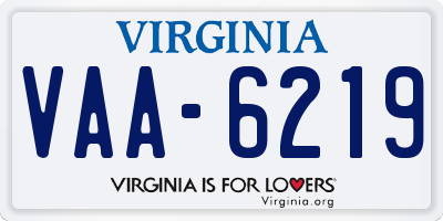 VA license plate VAA6219