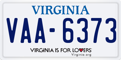 VA license plate VAA6373