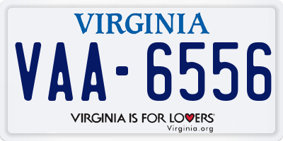 VA license plate VAA6556