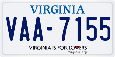 VA license plate VAA7155