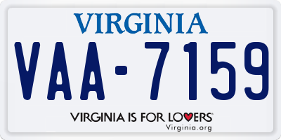 VA license plate VAA7159