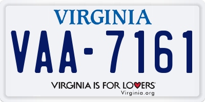 VA license plate VAA7161