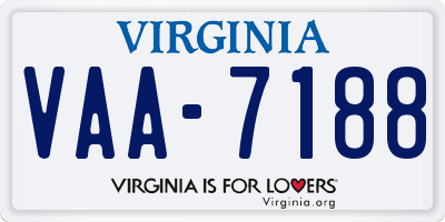 VA license plate VAA7188