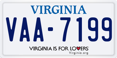 VA license plate VAA7199