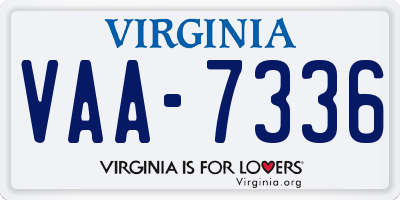 VA license plate VAA7336