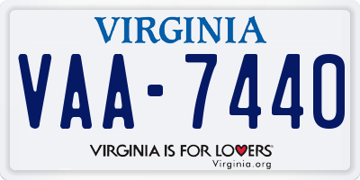 VA license plate VAA7440