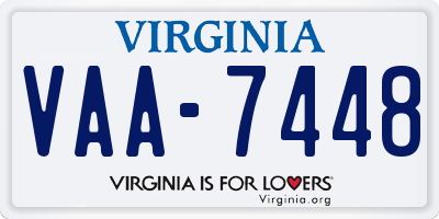 VA license plate VAA7448