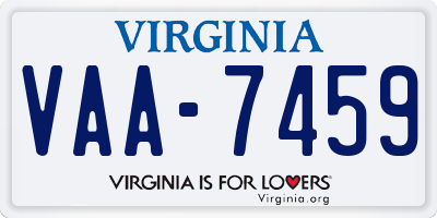 VA license plate VAA7459