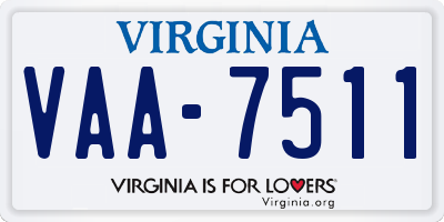 VA license plate VAA7511