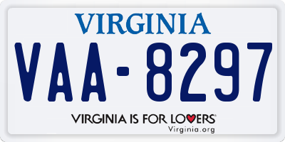 VA license plate VAA8297