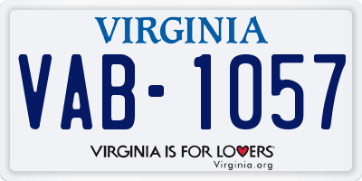 VA license plate VAB1057