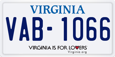 VA license plate VAB1066