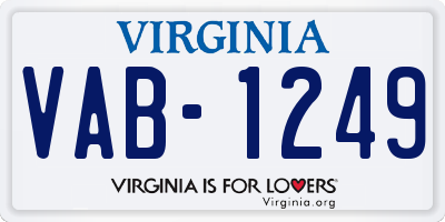 VA license plate VAB1249