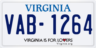 VA license plate VAB1264