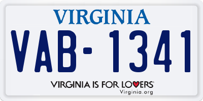 VA license plate VAB1341