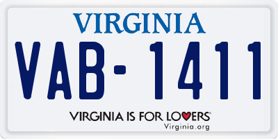 VA license plate VAB1411