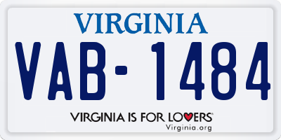 VA license plate VAB1484