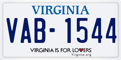 VA license plate VAB1544