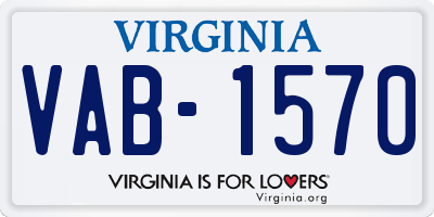 VA license plate VAB1570