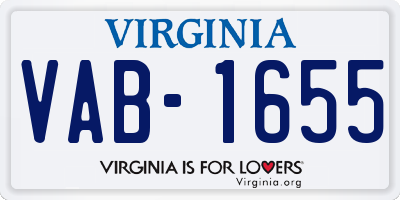 VA license plate VAB1655