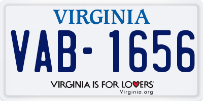 VA license plate VAB1656