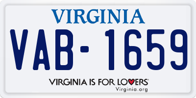 VA license plate VAB1659