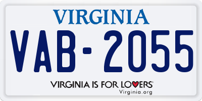 VA license plate VAB2055