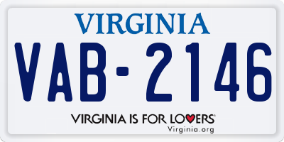 VA license plate VAB2146