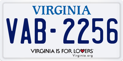 VA license plate VAB2256