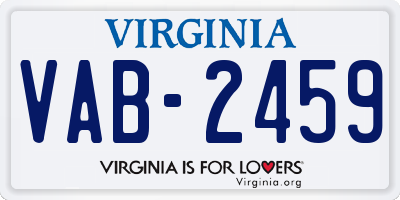 VA license plate VAB2459